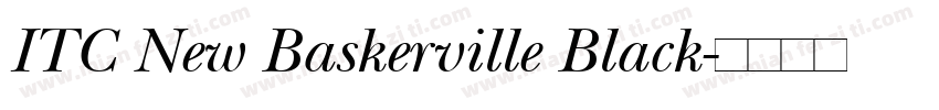 ITC New Baskerville Black字体转换